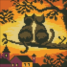 Алмазная вышивка (мозаика) "На закате"