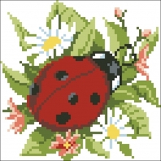 Алмазная вышивка (мозаика) "Божья коровка"