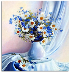 Алмазная вышивка (мозаика) "Букет с ромашками"