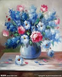 Алмазная картина (мозаика) "Лазурный букет"