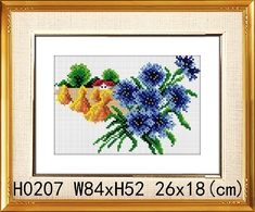 Алмазная вышивка (мозаика) "Поле васильков"